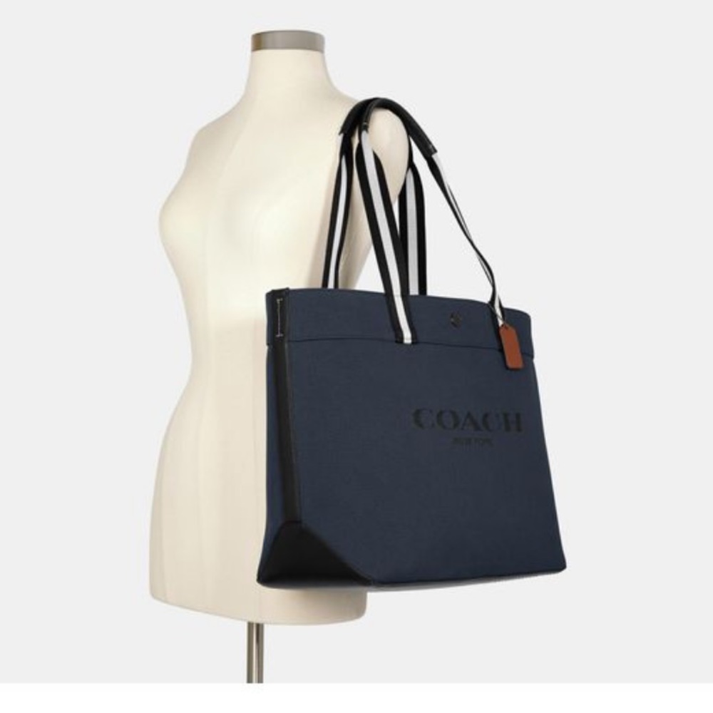 Coach Navy Canvas Tote Bag